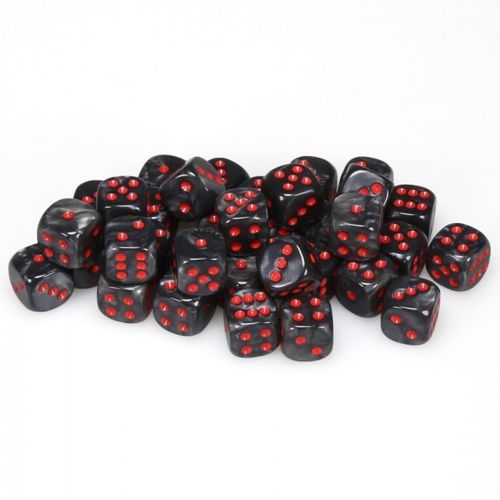 12Mm D6 Dice Block: Velvet Black/Red