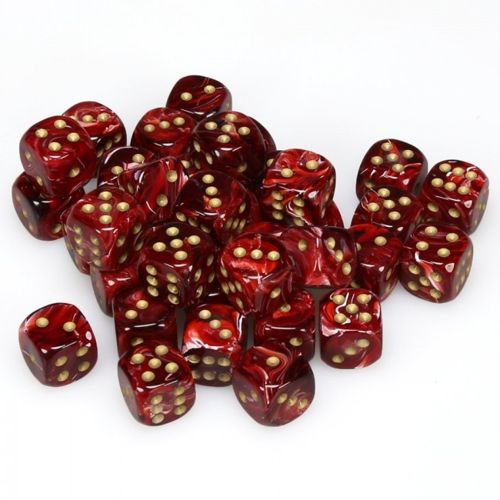 12Mm D6 Dice Block: Vortex Burgundy/Gold