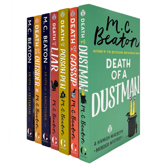 M C Beaton Hamish Macbeth Series Collection 7 Books Set (SERIES 3) (Death of a Gossip, Death of an Outsider, Death of a Kingfisher, Death of Yesterday, Death of a Liar, Death of a Dustman, Death of a Poison Pen)