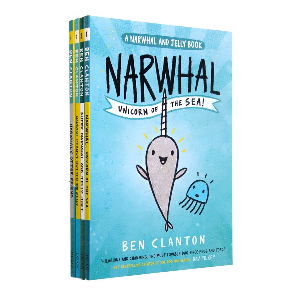 Narwhal and Jelly Series 4 Books Set Collection By Ben Clanton