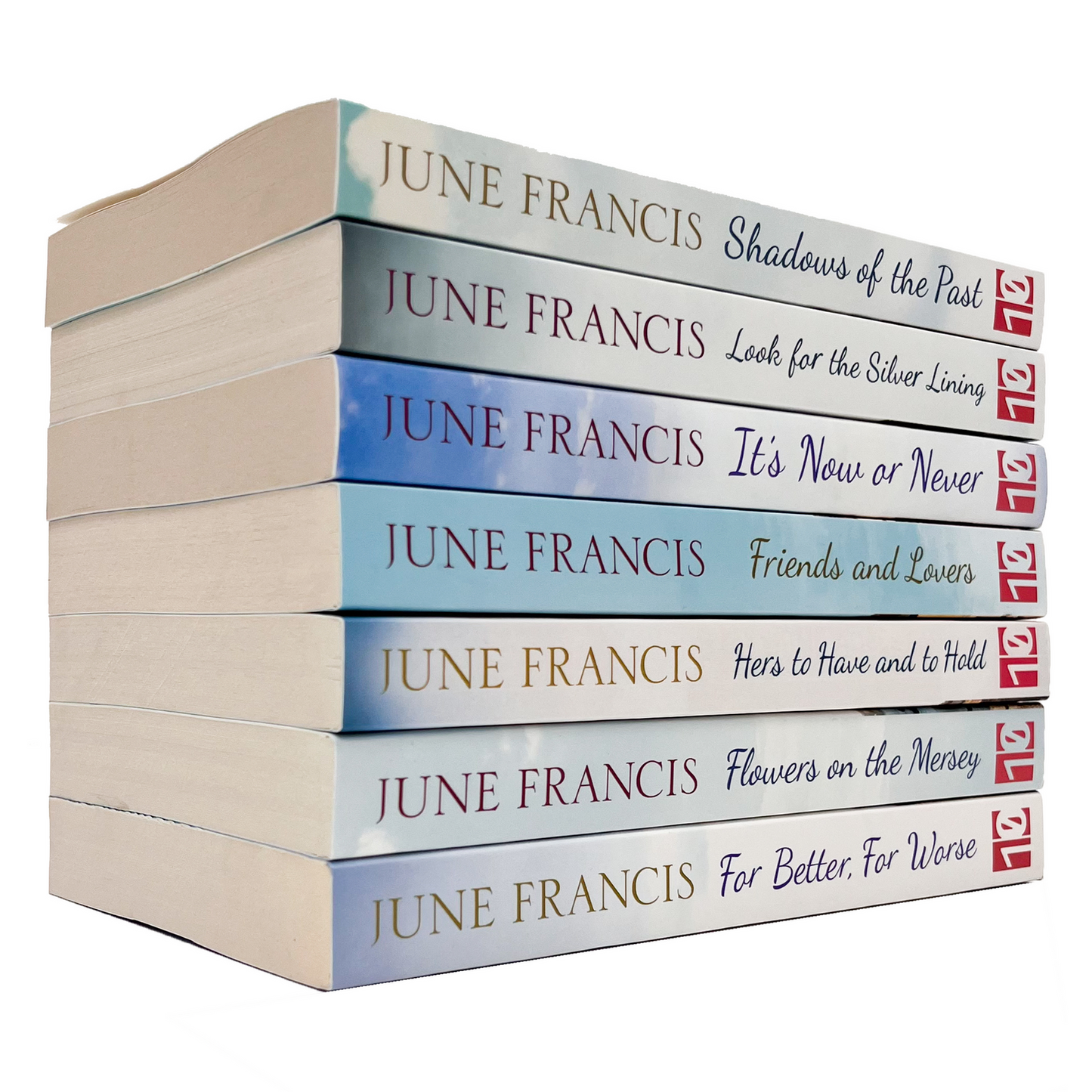 June Francis Collection 7 Books Set (Friends and Lovers, Flowers on the Mersey, Shadows of the Past, Hers to Have and to Hold, Look for the Silver Lining, It’s Now or Never, For Better For Worse)