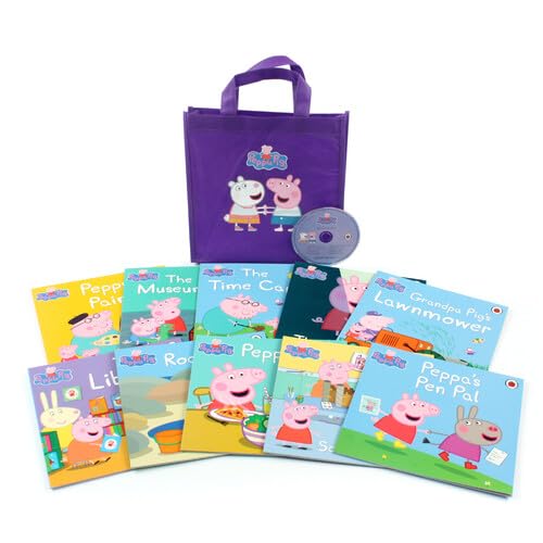 Σετ συλλογής βιβλίων Peppa Pig 10 (PURPLE BAG)