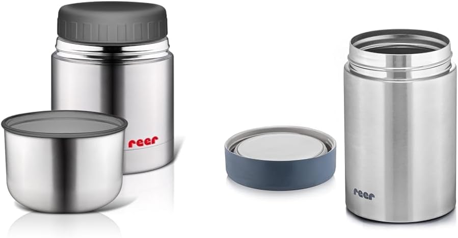 Reer 90430 Stainless Steel Thermal Food and Drink Container 350 ml