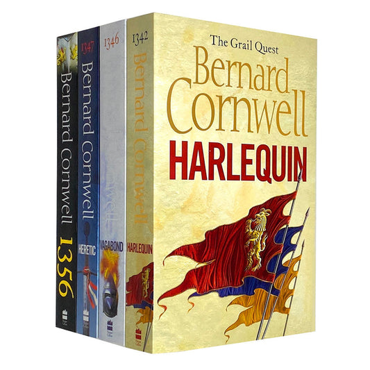 Bernard Cornwell The Grail Quest Collection 4 Books Set Pack Inc 1356, Harlequin...