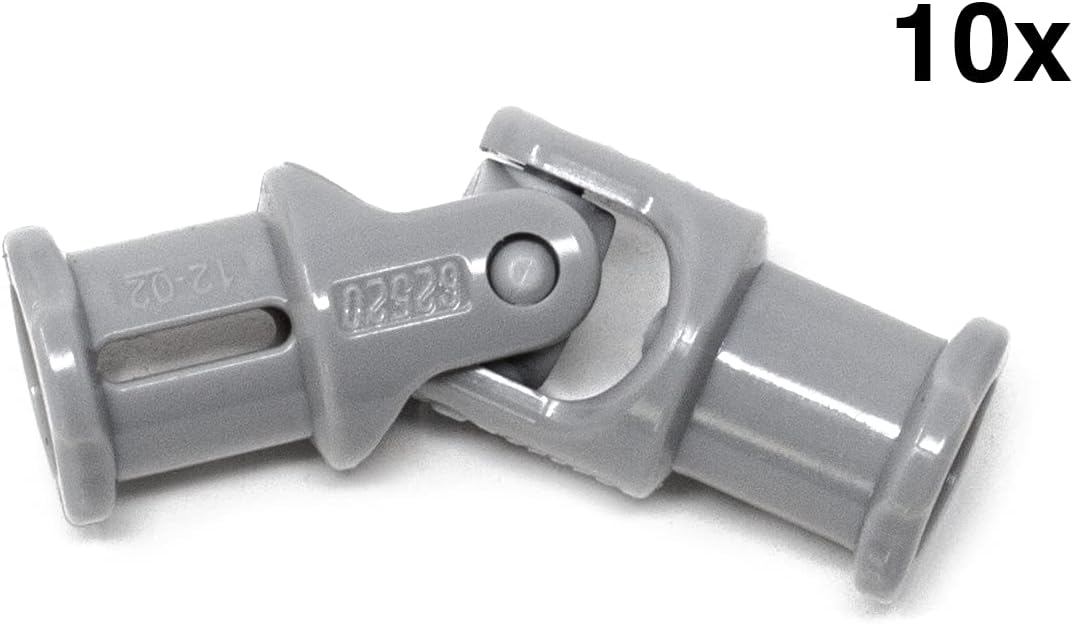 LEGO Technic - 10 x small universal joint in new light grey, 3 studs long