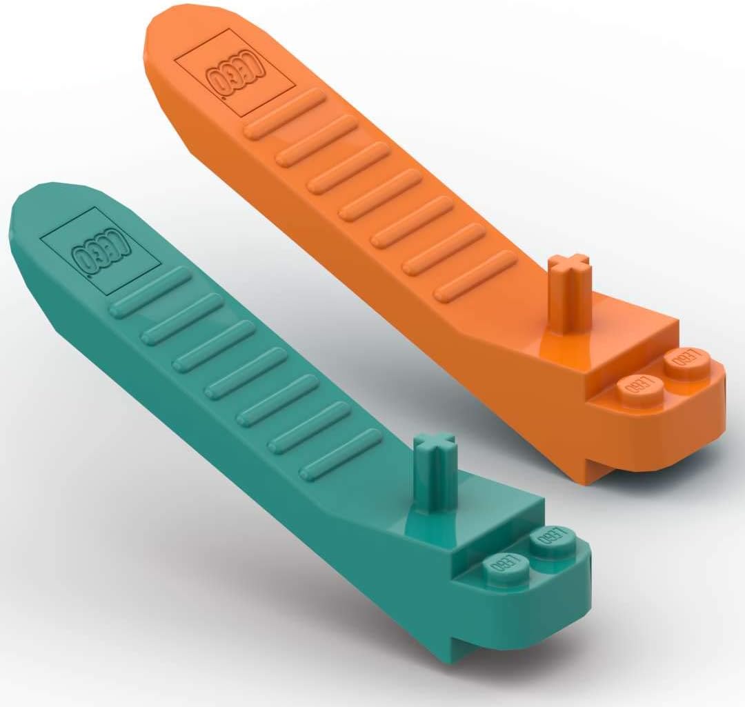 LEGO 2 x System Stone Remover (Orange and Turquoise) Stone Separator Tool Stone Separator Brick Separator 96874