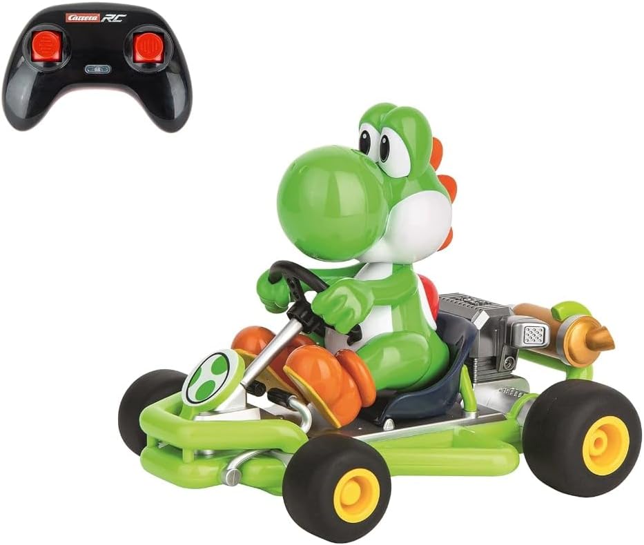 Carrera RC I 2.4GHz Mario Kart Pipe Kart I Yoshi RC Vehicle I Officially Licensed I Authentic Design I For Nintendo Fans I Remote Controlled Car