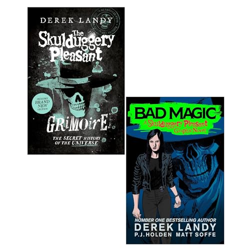 Коллекция Skulduggery Pleasant Derek Landy, набор из 2 книг (Гримуар Skulduggery Pleasant, Плохая магия)