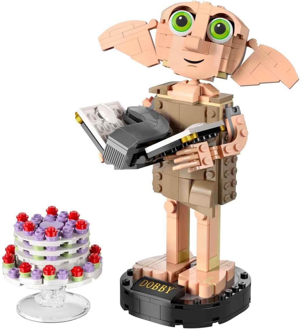 LEGO Harry Potter Dobby der Hauself Set, bewegliche ikonische Figur, Spielzeug, Schlafzimmer Accessoire & Deko, Charakter-Sammlung, Geschenk für Mädchen, Jungen, Teens und alle Fans ab 8 Jahren 76421