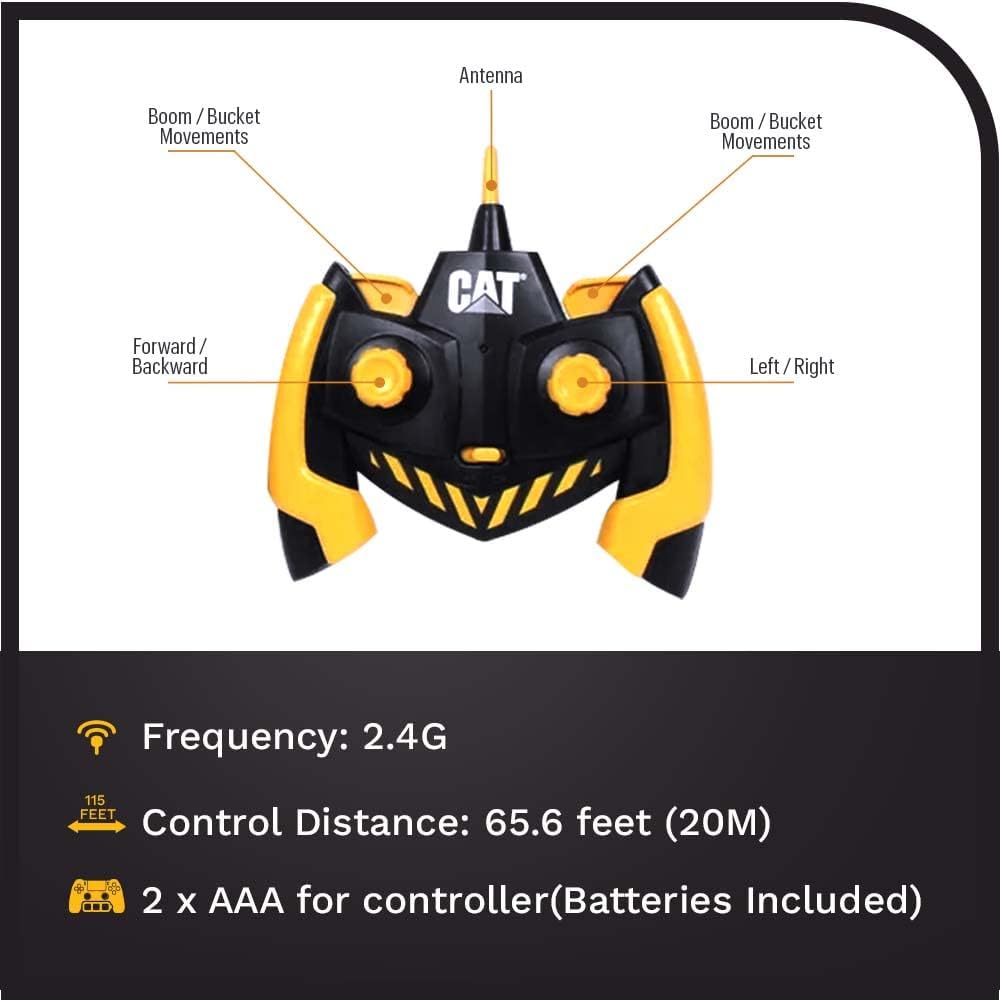 Carrera RC 1:35 CAT 770 Mining Truck I RC Construction Site Vehicle for Children & Adults, Boys & Girls I Official CAT Licence I Movable Tipper I Robust Construction & Long Driving Time