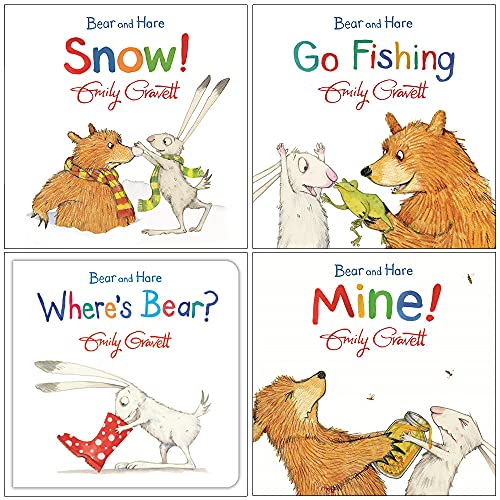 Bear and Hare Series 4 Books Collection Set By Emily Gravett