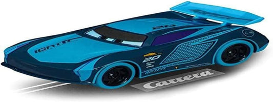 Carrera - 20064221 - Carrera GO!!! Jackson Storm Slotcar I Scale 1:43 I Official Disney Pixar I Authentic Replica I Glow in the Dark Function with Luminous Headlights I Ideal for Children