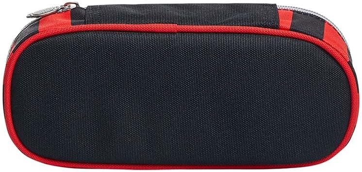 Seven Milan Unisex Kids Pencil Case with Elastic Pen Holder, black, Moderno