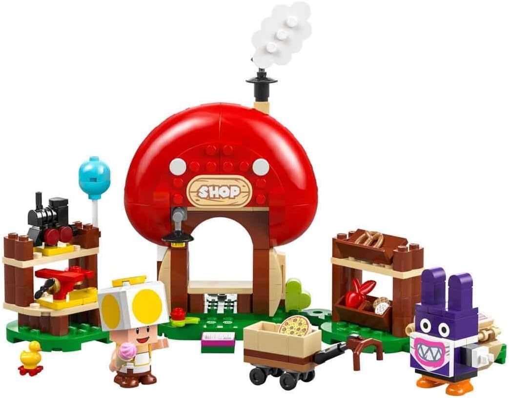 LEGO Super Mario Mopsie in Toads Shop - Expansion Set, Toy with 2 Figures to Build for Children, Fan Items, Collectable Set, Small Gift for Gamers, Boys and Girls, from 7 Years, 71429