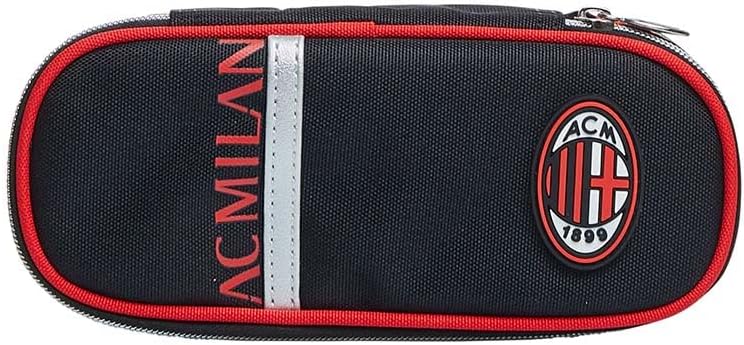 Seven Milan Unisex Kids Pencil Case with Elastic Pen Holder, black, Moderno