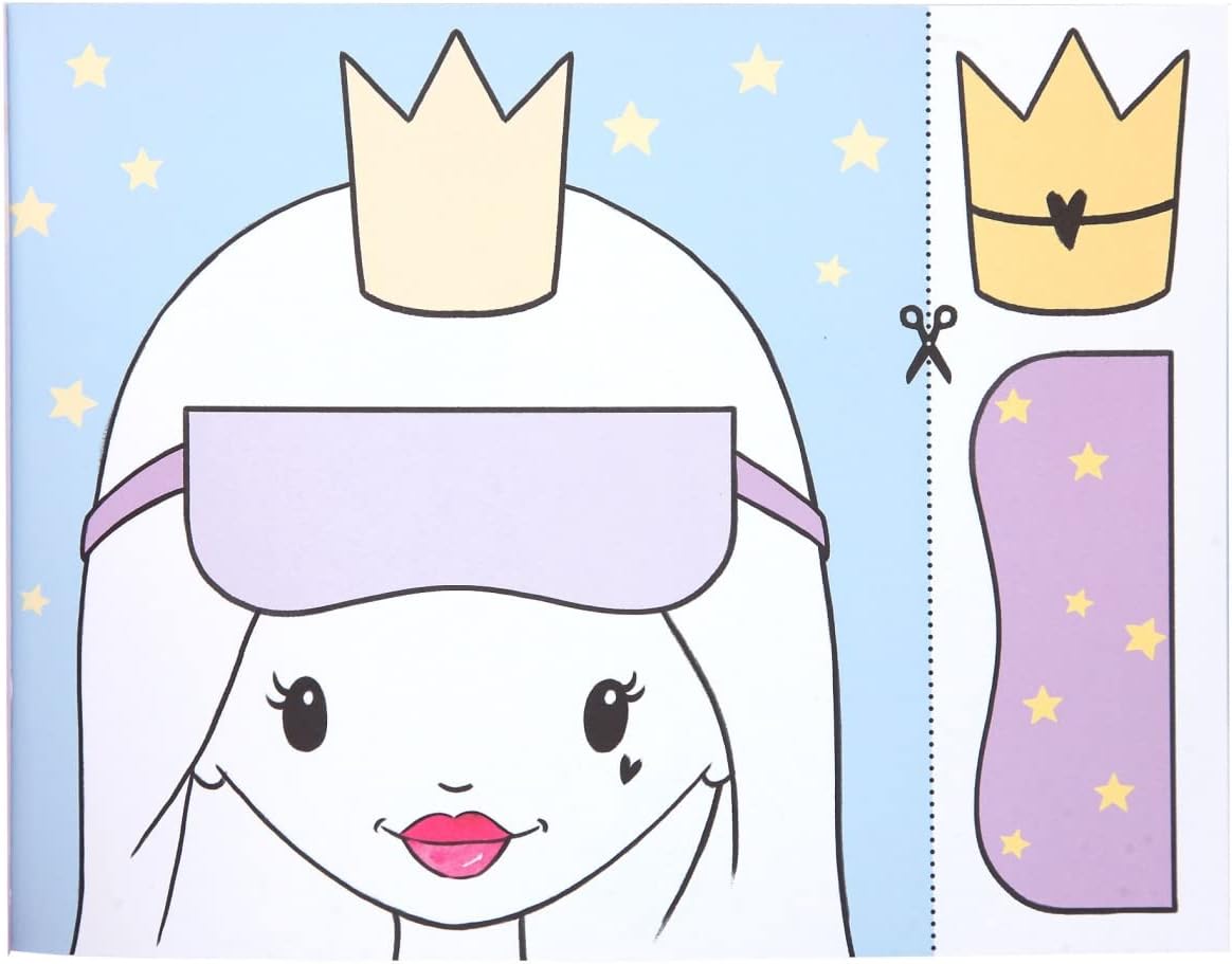 Depesche 12013 Princess Mimi Activity Book with 48 Pages for Crafts and Colouring Many Simple Designs from the Princess World, Colouring Book with Small, Easy-to-Understand Instructions Symbols