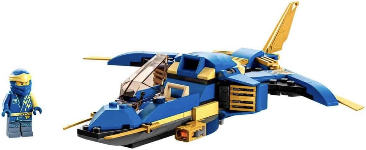 LEGO 71784 Ninjago Jays Thunder Jet EVO, Upgradable Ninja Toy Plane with Jay Mini Figure, Birthday Gift Idea for Children from 7 Years