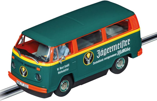 Carrera Evolution - 20027795 VW Bus T2b Jägermeister | Slot Car Ready to Race | Perfect for Children and Adults | Scale 1:32 Replica with Light Function