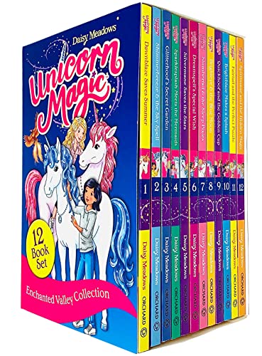 Unicorn Magic Enchanted Valley 12 Books Collection Set (Dawnblaze Saves Summer, Shimmerbreeze and the Sky Spell, Glitterhoof's Secret Garden, Sparklesplash Meets the Mermaids & More...)