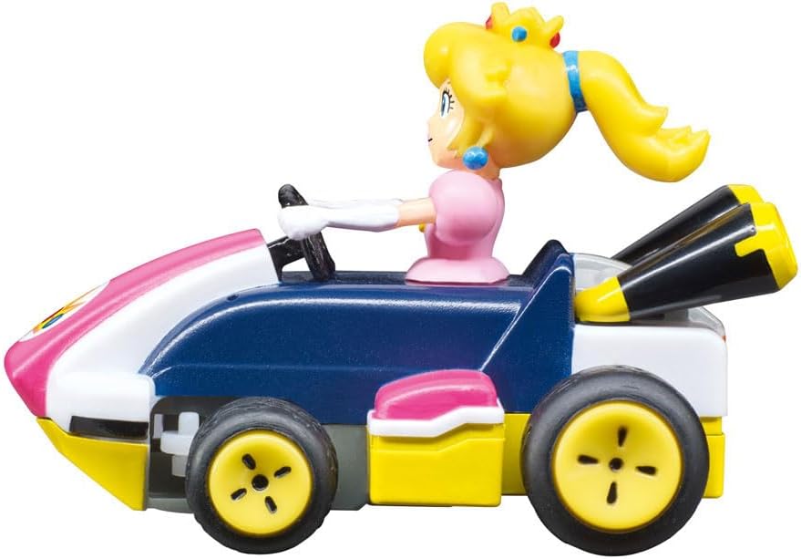 Carrera RC Mario Kart Mini RC Peach, For Children and Adults, Boys & Girls, Unique Original Licence, Instant Driving Fun with Ready to Run, Authentic Mario Kart Experience