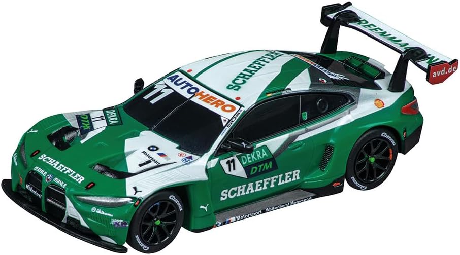 Carrera - 20064225 -BMW M4 GT3 Schubert Motorsport I Slot Car in 1:43 Scale I Real Licence I Detailed Silver Green Paint I Sporty & Authentic Design I Ready to Race I Car Racing Track