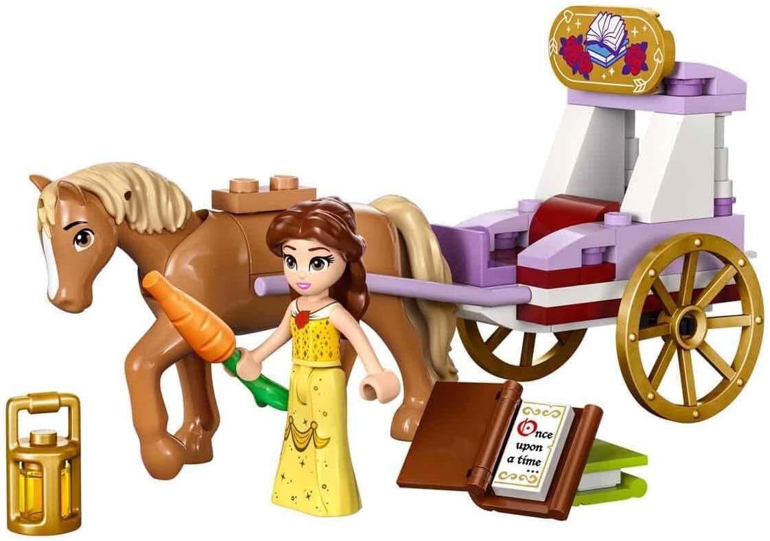 LEGO Disney Princess Belles Horse Carriage, Princess Set with Horse Toy and Doll, Carriage with Horse Figure for Disney Movie Beauty and the Beast, Gift for Girls and Boys 43233