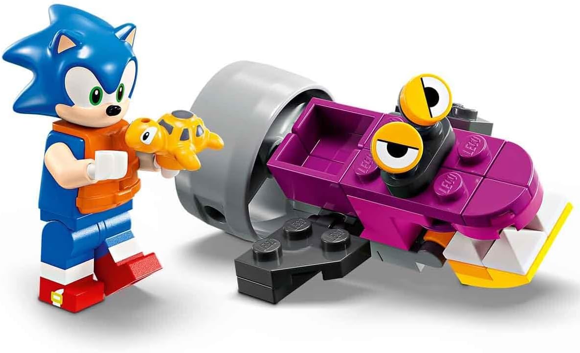 LEGO Sonic The Hedgehog Tails' Adventure Boat, Interactive Boat Toy with Video Game Characters and Water Ski, Gift for Boys, Girls and Gamers from 8 Years, 76997