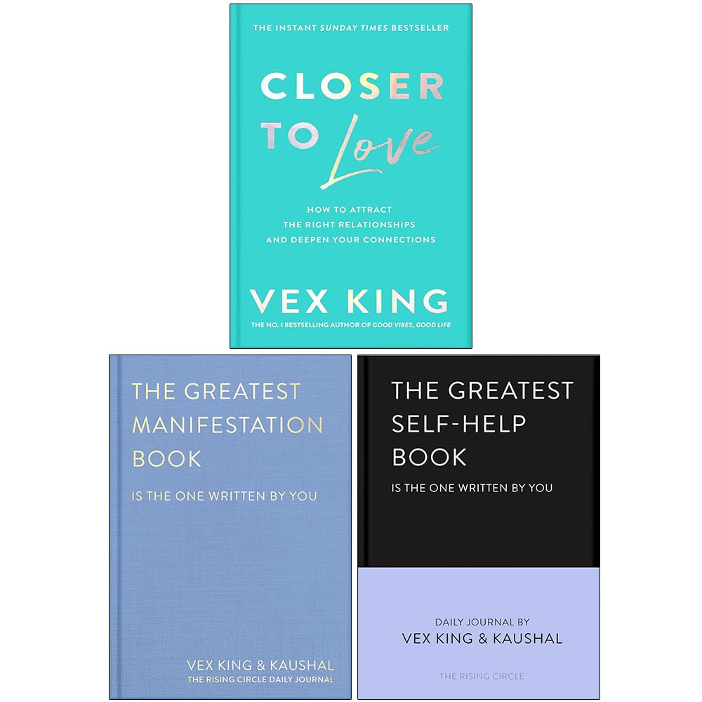 Vex King Collection 3 Books Set (Closer to Love, The Greatest Self-help Book and The Greatest Manifestation Book (Is The One Written By You))