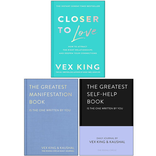 Vex King Collection 3 Books Set (Closer to Love, The Greatest Self-help Book and The Greatest Manifestation Book (Is The One Written By You))