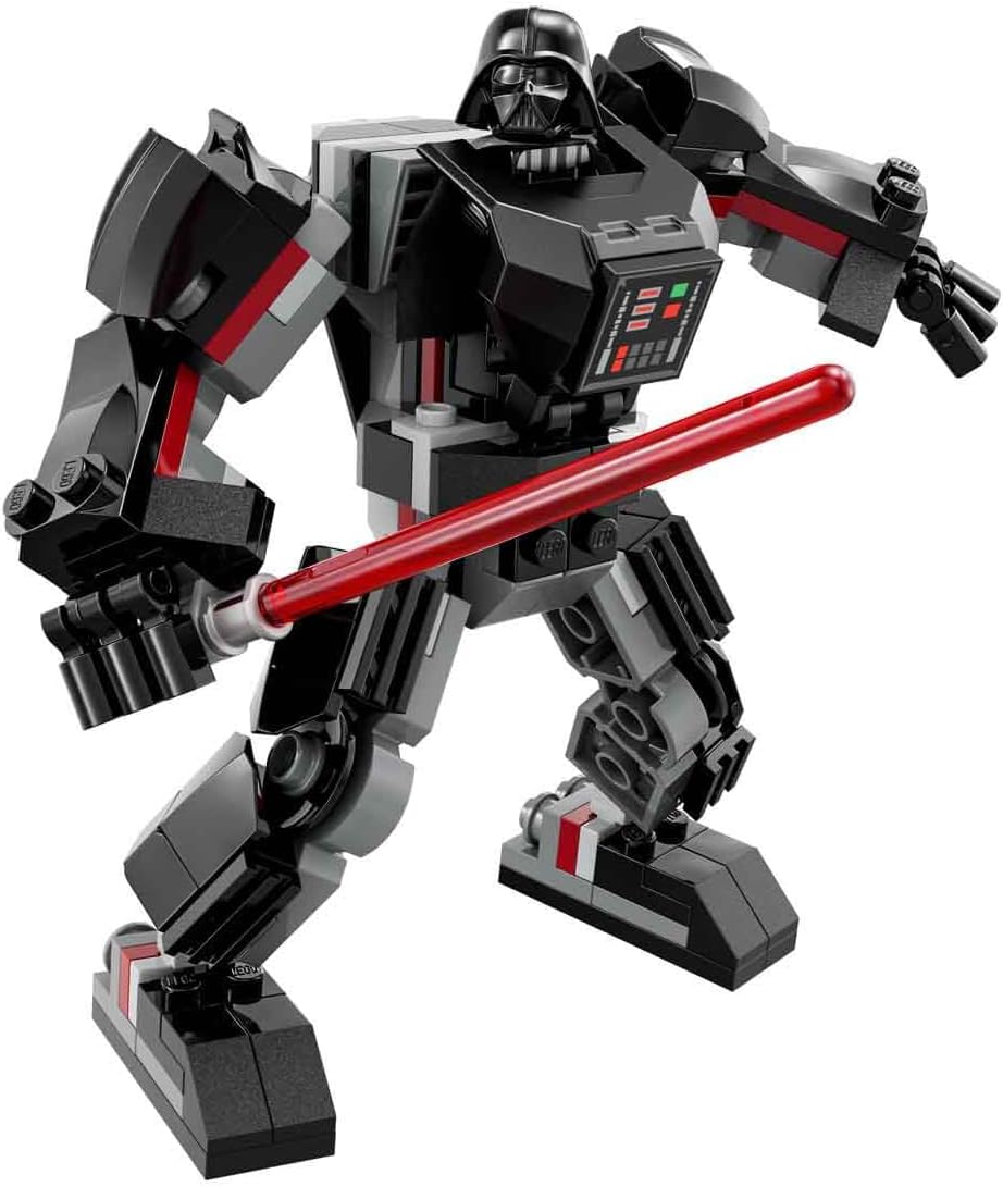 LEGO 75368 Star Wars Darth Vader Mech, Buildable Action Figure Model with Joint Parts, Mini Figure Cockpit and Large Red Lightsaber, Collectable Toy for Children, Boys, Girls from 6 Years