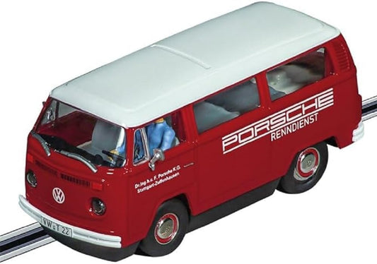 Carrera - 20031096 - Carrera Digital 132 I VW Bus T2b Porsche Racing Service I Part of the Porsche Team I Slot Car in 1:32 Scale I Authentic Front Lighting I Slot Car for Carrera Racetrack