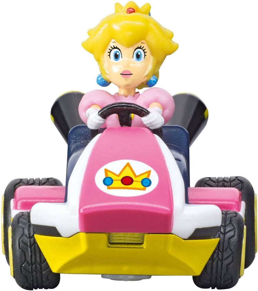 Carrera RC Mario Kart Mini RC Peach, For Children and Adults, Boys & Girls, Unique Original Licence, Instant Driving Fun with Ready to Run, Authentic Mario Kart Experience