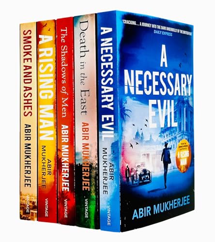 Wyndham and Banerjee Series 5 Books Collection Set By Abir Mukherjee (A Necessary Evil, Death in the East, The Shadows of Men, A Rising Man & Smoke and Ashes)