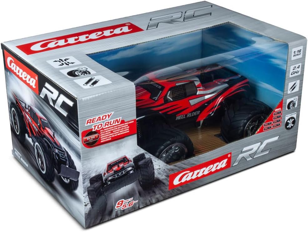 Carrera RC Hell Rider I Remote Controlled Car for Children & Adults, Boys & Girls from 6 J I For Indoor and Outdoor I Ready to Run I Quick Charge I Up to 9 km/h