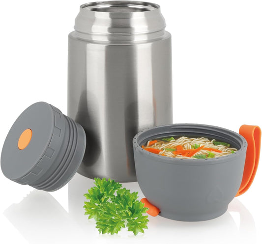 Robin Goods® Thermal Container | 650 ml Stainless Steel - Thermal Box for Food - Food Container - Leak-proof Warming Container - Food Container for On the Go Thermal Container for Food, Soups To Go