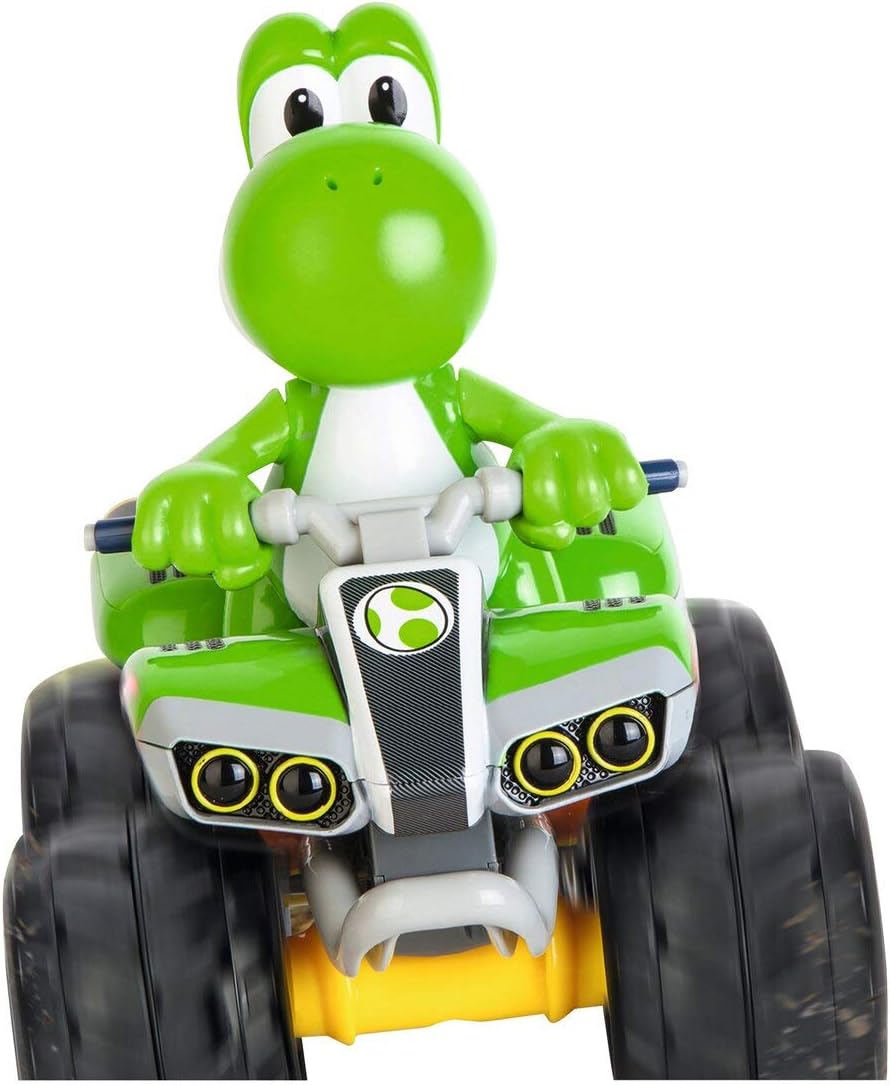 Carrera RC Mario Kart Yoshi Quad I Remote Controlled Quad for Children and Adults, Boys & Girls I Unique Mario Licence I Long-lasting Driving Fun Thanks to LiFePo4 Battery I Robust Pneumatic Tyres