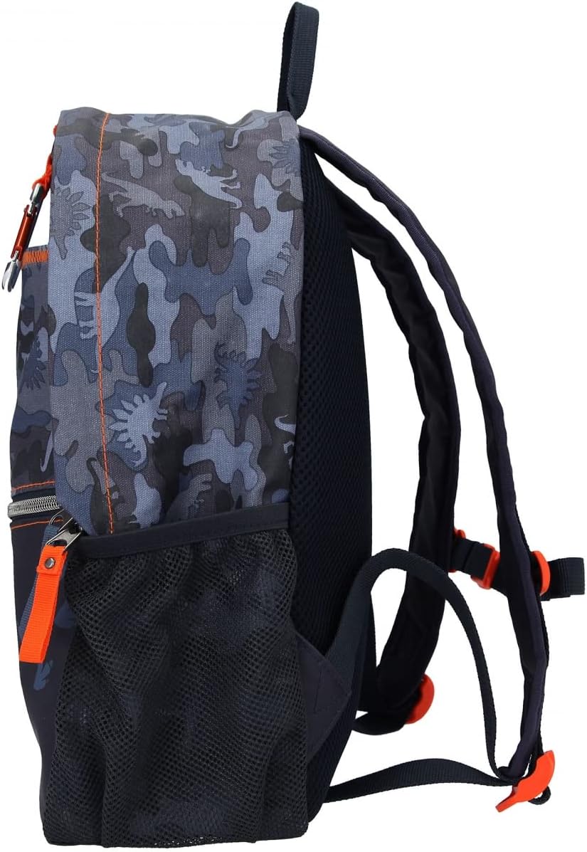 Depesche 11861 Dino World T-Rex Children's Backpack with Dinosaur Motif, Approx. 36 x 28 x 12 cm, with Spacious Main Compartment, Front Compartments, Side Pocket and Chest Strap, black, Rucksack