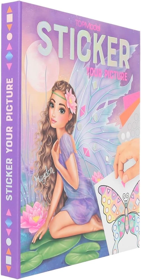 Depesche 12079 TOPModel Sticker Your Picture Fantasy Sticker Book with 25 Pages of Fantastic Designs to Complement, Includes 10 Sticker Sheets