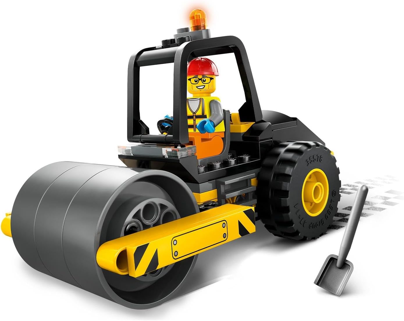 LEGO City Road Roller, Construction Site Vehicle for Children from 5 Years, Steam Roller Toy with Builder Mini Figure, Imaginative Play Experience for Boys and Girls, Small, Funny Gift 60401