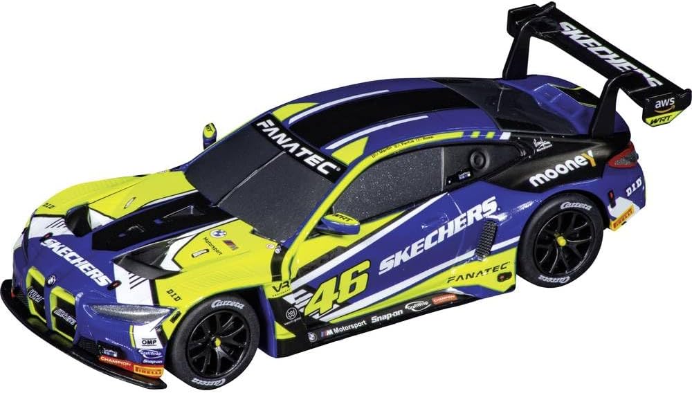 Carrera - 20064246 GO!!! BMW M4 GT3 Valentino Rossi | Scale 1:43 Slot Car | Compatible with GO!!!, GO!!! Plus & Battery Operated | Authentic Design for Children and Adults from 6 Years