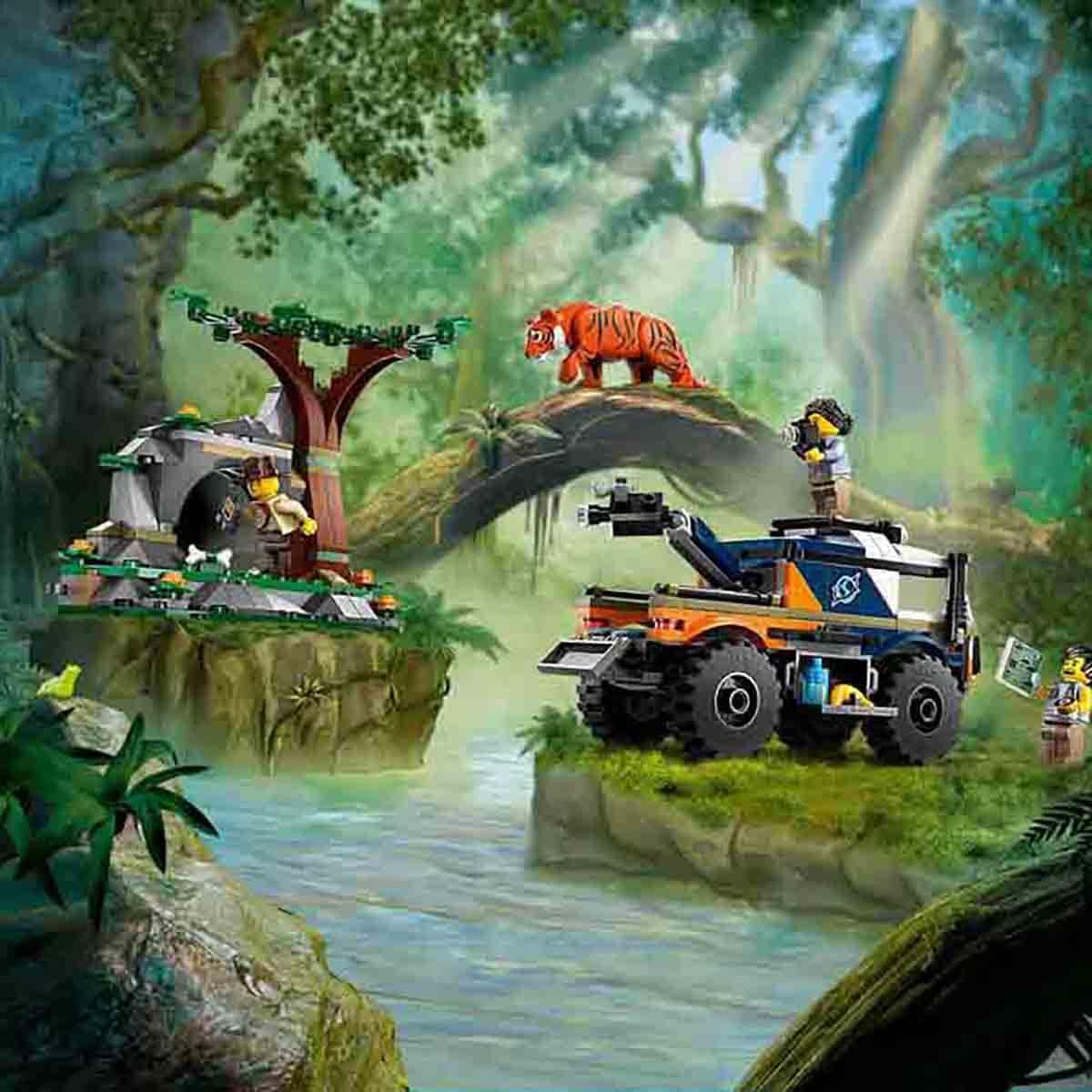 LEGO City Jungle Explorer Truck, Construction and Play Set for Children from 6 Years, Cool Birthday Gift, Truck Toy, with 3 Adventurer Mini Figures and Tiger 60426