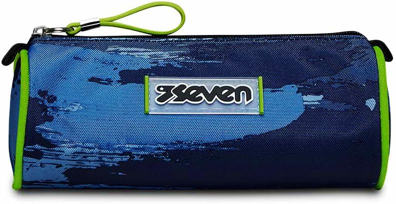 Seven Pencil Case for Stationery, Pencil Case for Pens, Ballpoint Pens, Children, Girls & Boys, Primary School, Wet Colour Boy, blue, School