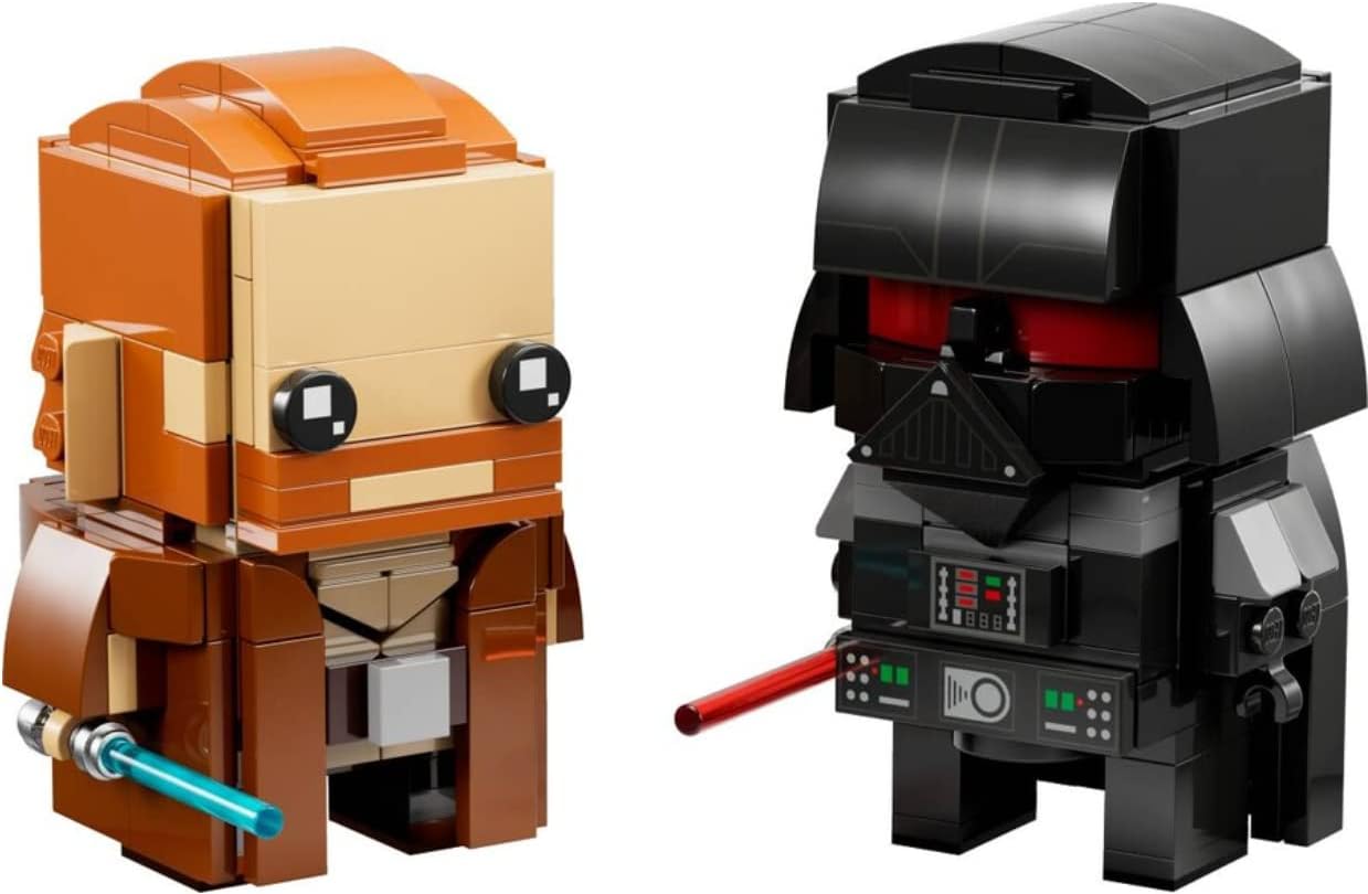 LEGO 40547 Brickheadz Star Wars Darth Vader and Obi Wan Kenobi Brick-built Display Models of the Iconic Characters 260 Pieces 10