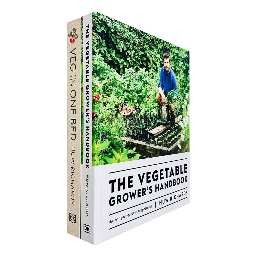 Huw Richards Collection 2 Books Set (Veg in One Bed, The Vegetable Grower's Handbook)