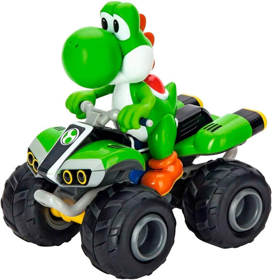 Carrera RC Mario Kart Yoshi Quad I Remote Controlled Quad for Children and Adults, Boys & Girls I Unique Mario Licence I Long-lasting Driving Fun Thanks to LiFePo4 Battery I Robust Pneumatic Tyres