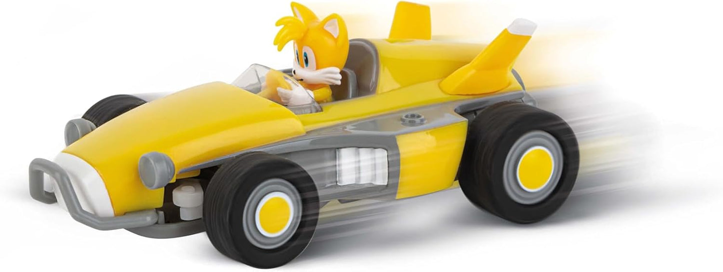 Carrera RC I Team Sonic Racing Mini RC 1:43 I Remote Controlled Vehicle I Officially Licensed I Authentic Sonic the Hedgehog Design I Detailed Display I For Sonic Fans