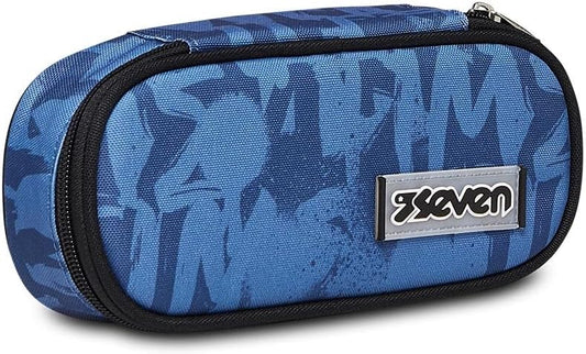 Seven Ischoolpack Pencil Case Pencil Case for Stationery Girls & Boys School and High School Teens Blue, blue, School