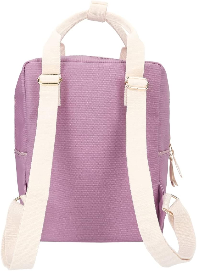 Depesche 12165 Miss Melody Farm House Childrens Backpack in Lilac with Horse Motif and Floral Embroidery Bag with Adjustable Straps and Pendant, Purple, cute