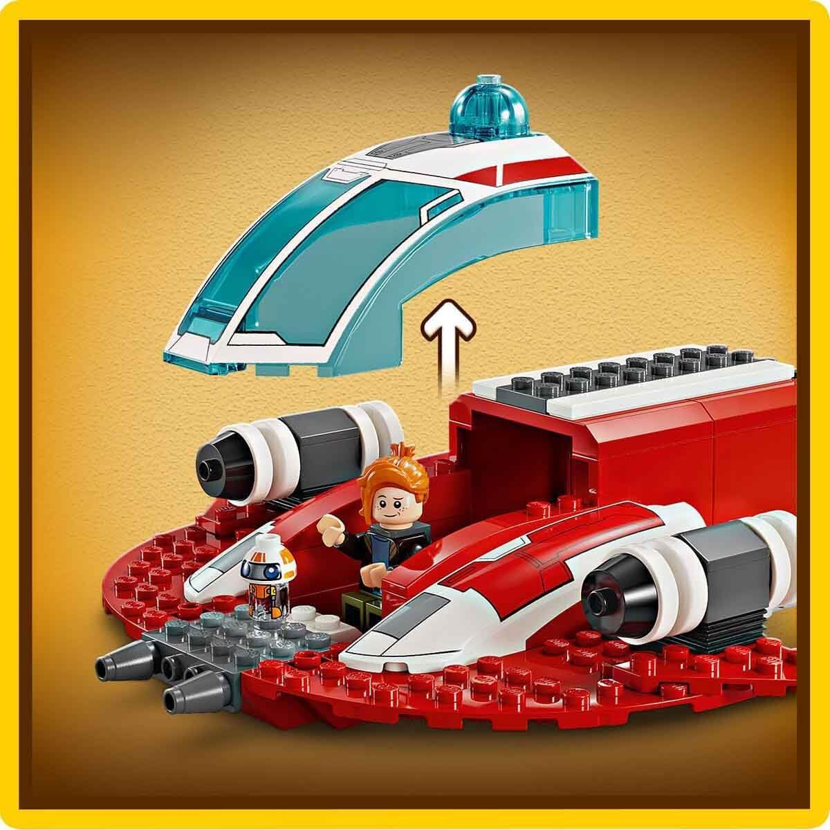 LEGO Star Wars: Young Jedi Adventures The Crimson Firehawk Starter Set for Children with Buildable Spaceship Toy, Speeder Bike and 3 Figures, Gift for Boys and Girls from 4 Years 75384