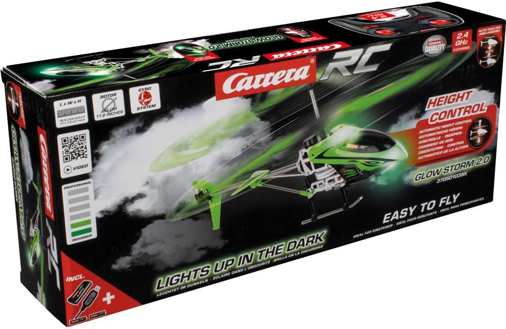 Carrera RC Micro Helicopter I Remote Controlled Helicopter for Children & Adults, Boys & Girls I Compact & Powerful with 8.5 cm Size I Robust Aluminium Hull I Quick Charge in Just 20 Minutes